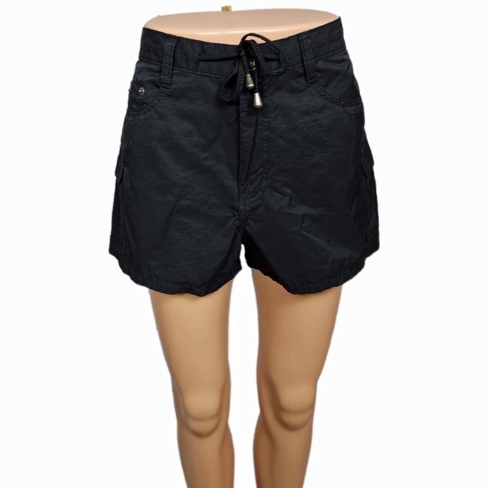 Vintage Zana Di Black Utility Cargo Shorts Y2K Gorpcore Cotton Nylon Sz 7